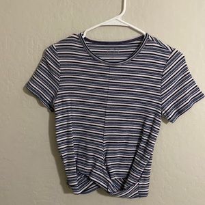 multicolored striped shirt size large from Hollister